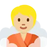 Person In Steamy Room: Medium-Light Skin Tone Emoji 🧖🏼 image - Twitter / X (Twemoji) style