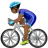 Man Biking: Medium-Dark Skin Tone