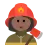 Woman Firefighter: Medium-Dark Skin Tone