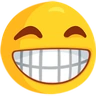 미소 짓는 얼굴로 웃기는 얼굴 Emoji 😁 image - Facebook Messenger (2016) style