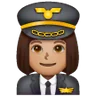 Woman Pilot: Medium Skin Tone Emoji 👩🏽‍✈️ image - Samsung style
