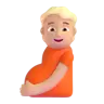 Pregnant Person: Medium-Light Skin Tone Emoji 🫄🏼 image - Microsoft 3D Fluent style