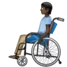 Person In Manual Wheelchair: Dark Skin Tone Emoji 🧑🏿‍🦽 image - WhatsApp style