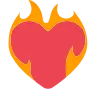 Heart On Fire Emoji ❤️‍🔥 image - Tossface style
