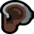 Ear With Hearing Aid: Dark Skin Tone