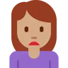 Woman Frowning: Medium Skin Tone Emoji 🙍🏽‍♀️ image - Twitter / X (Twemoji) style