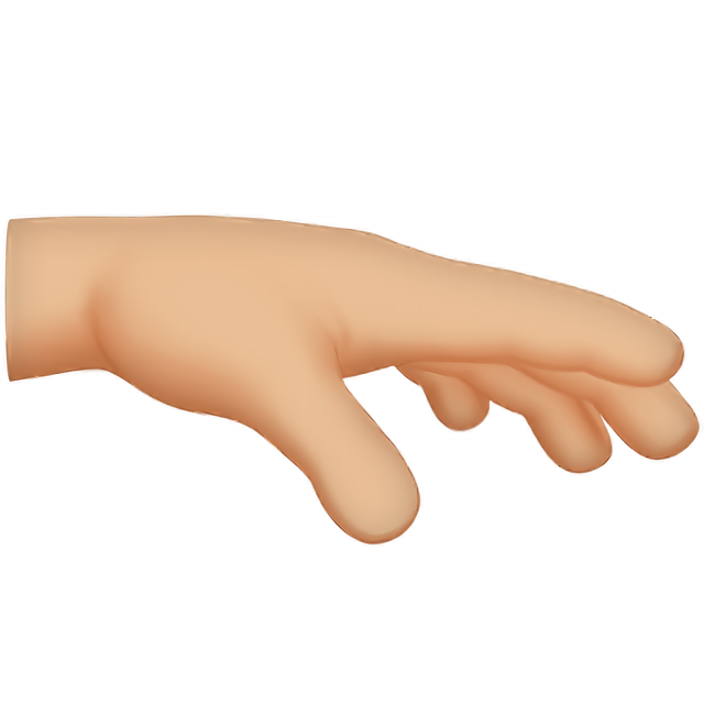 Palm Down Hand: Medium-Light Skin Tone