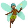 Man Fairy: Medium-Dark Skin Tone Emoji 🧚🏾‍♂️ image - Apple style