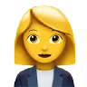 Woman Office Worker Emoji 👩‍💼 image - Apple style