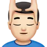 Man Getting Massage: Light Skin Tone Emoji 💆🏻‍♂️ image - Apple style
