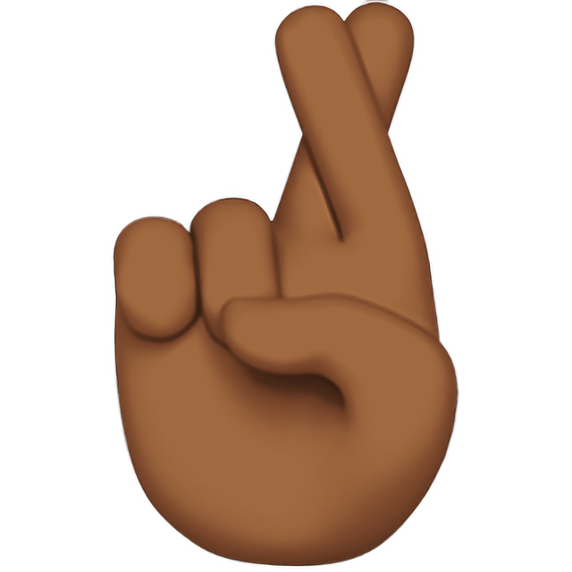 Crossed Fingers: Medium-Dark Skin Tone