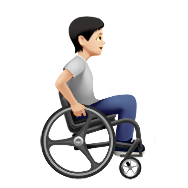 Person In Manual Wheelchair Facing Right: Light Skin Tone