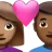 Couple With Heart: Woman, Man, Medium Skin Tone, Medium-Dark Skin Tone