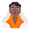 Person In Steamy Room: Medium-Dark Skin Tone Emoji 🧖🏾 image - Microsoft Classic 2D style