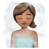 Woman In Steamy Room: Medium Skin Tone Emoji 🧖🏽‍♀️ image - WhatsApp style