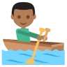 Person Rowing Boat: Medium-Dark Skin Tone Emoji 🚣🏾 image - EmojiTwo style