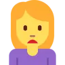 Woman Frowning Emoji 🙍‍♀️ image - Twitter / X (Twemoji) style