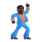 Man Dancing: Dark Skin Tone
