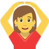 Woman Gesturing Ok Emoji 🙆‍♀️ image - Skype style