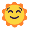Emoji Sole con la faccia 🌞 image - Microsoft Classic 2D style