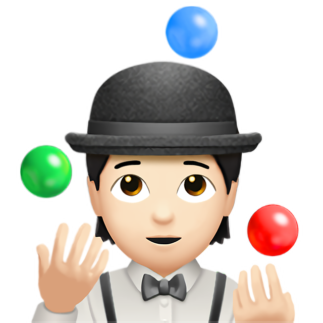 Person Juggling: Light Skin Tone