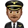 Man Pilot: Medium Skin Tone Emoji 👨🏽‍✈️ image - Apple style