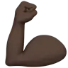 Flexed Biceps: Dark Skin Tone Emoji 💪🏿 image - Apple style
