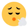 Face Exhaling Emoji 😮‍💨 image - Tossface style