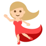 Woman Dancing: Medium-Light Skin Tone Emoji 💃🏼 image - EmojiTwo style