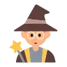 Mage: Medium-Light Skin Tone Emoji 🧙🏼 image - Tossface style