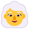 Woman: White Hair Emoji 👩‍🦳 image - Microsoft Classic 2D style