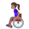 Woman In Manual Wheelchair: Medium Skin Tone Emoji 👩🏽‍🦽 image - Google Noto Color style