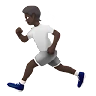 Person Running: Dark Skin Tone Emoji 🏃🏿 image - Apple style