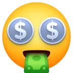 Cara de la boca del dinero
