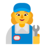 Woman Mechanic Emoji 👩‍🔧 image - Microsoft Classic 2D style