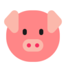 Emoji Sertés arca 🐷 image - Microsoft Classic 2D style