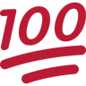 Emoji Száz pont szimbólum 💯 image - Twitter / X (Twemoji) style