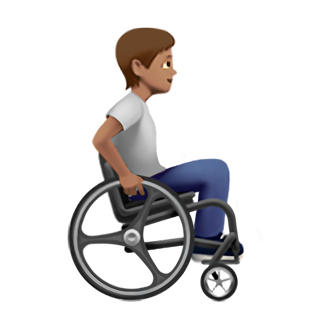 Person In Manual Wheelchair Facing Right: Medium Skin Tone