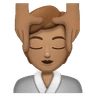 Person Getting Massage: Medium Skin Tone Emoji 💆🏽 image - Huawei Harmony OS style