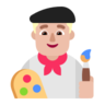 Man Artist: Medium-Light Skin Tone Emoji 👨🏼‍🎨 image - Microsoft Classic 2D style