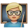 Teacher: Medium-Light Skin Tone Emoji 🧑🏼‍🏫 image - WhatsApp style