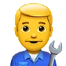 Man Mechanic Emoji 👨‍🔧 image - Apple style
