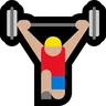 Person Lifting Weights: Medium-Light Skin Tone Emoji 🏋🏼 image - Microsoft Windows 10 Segoe UI Emoji style