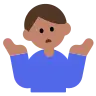 Man Shrugging: Medium Skin Tone Emoji 🤷🏽‍♂️ image - Tossface style