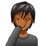 Person Facepalming: Medium-Dark Skin Tone Emoji 🤦🏾 image - Emojidex style