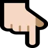 Backhand Index Pointing Down: Light Skin Tone Emoji 👇🏻 image - Microsoft Windows 10 Segoe UI Emoji style