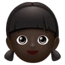 Girl: Dark Skin Tone Emoji 👧🏿 image - Huawei Harmony OS style