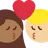 Kiss: Woman, Man, Medium-Dark Skin Tone, Medium-Light Skin Tone