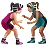Women Wrestling: Light Skin Tone, Medium Skin Tone