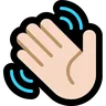 Waving Hand: Light Skin Tone Emoji 👋🏻 image - Microsoft Windows 10 Segoe UI Emoji style